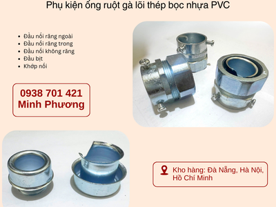 Phụ kiện ống ruột gà lõi thép bọc nhựa PVC sẵn kho Đà Nẵng, Hà Nội, Hồ Chí Minh 2