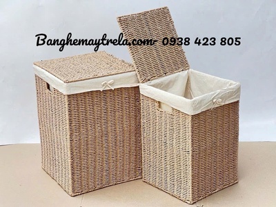 Giỏ đựng đồ mây tre đan hình vuông 4