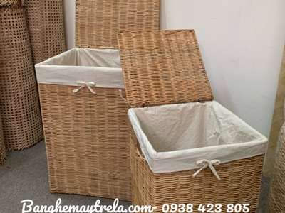 Giỏ đựng đồ mây tre đan hình vuông 7