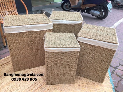 Giỏ đựng đồ mây tre đan hình vuông 10