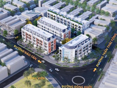 Shophouse 4 tầng tại mặt tiền đường Đào Tấn, Trần Thái Tông, TP Huế. Vị trí vàng của TP 1