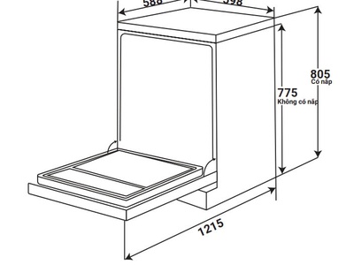 Máy Rửa Chén Kaff KF-SBL775W New Plus 14