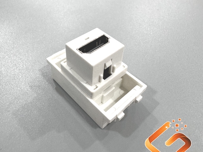 Hạt ổ cắm HDMI 2.0 dài 20cm chính hãng Ancomteck, nhân HDMI âm tường chuẩn thẳng 0