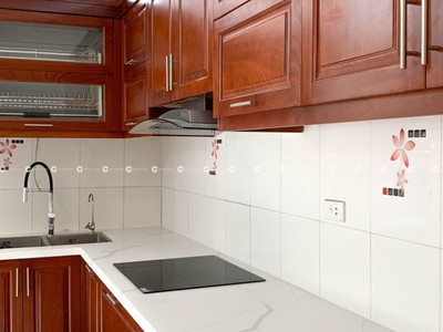 Tủ Bếp Gỗ Xoan Đào Thiết Kế Chữ L Tối Giản Hiện Đại 2