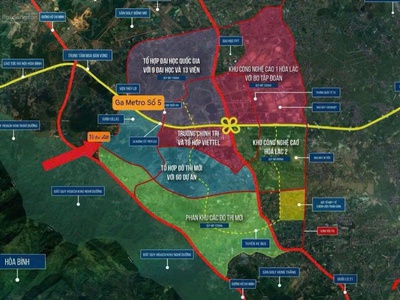 Bán đất nền hòa lạc - đồng trạng đón sóng metro 5 văn cao - hoà lạc 100m2 giá 3 tỷ 2