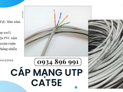 Cáp Mạng UTP Cat5e   24AWG Khánh Hòa, Bình Định, Gia Lai 0