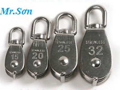 Chuyên cung cấp Ròng rọc Inox 304 các cỡ hà nội 0947521058 Mr SƠN có ròng rọc sơn đỏ, móc treo nhựa 0