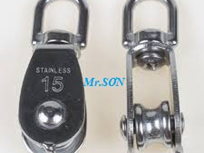 Chuyên cung cấp Ròng rọc Inox 304 các cỡ hà nội 0947521058 Mr SƠN có ròng rọc sơn đỏ, móc treo nhựa 3