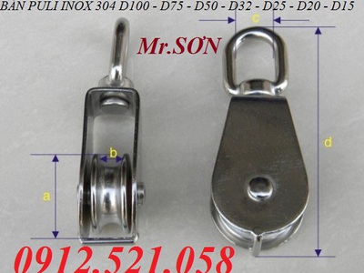 Chuyên cung cấp Ròng rọc Inox 304 các cỡ hà nội 0947521058 Mr SƠN có ròng rọc sơn đỏ, móc treo nhựa 5