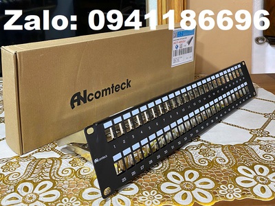 Sẵn kho patch panel 48 cổng Cat6 UTP 2U mã ACT-48S2U hàng chính hãng Ancomteck 2