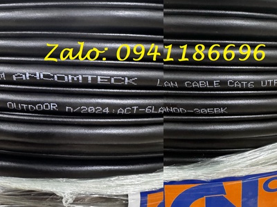 Phân phối Cáp mạng UTP Cat6 outdoor ngoài trời có dậy chịu lực gia cường mã ACT-6LANOD-305BK 3