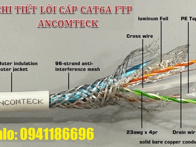 Phân phối Cáp mạng UTP Cat6 outdoor ngoài trời có dậy chịu lực gia cường mã ACT-6LANOD-305BK 10