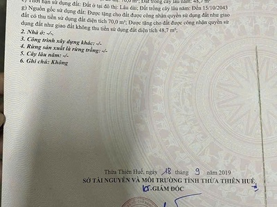 Bán đất gần UBNND phường Hương An, TP Huế. giá tốt 1