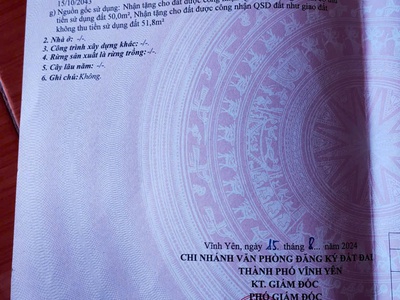 Bán đất tại Xóm chám, Định Trung, Vĩnh yên, Vĩnh Phúc. Giá chỉ 2.28 tỷ. Hướng Nam 4