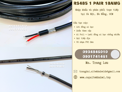 Cáp tín hiệu âm thanh rs485 1 Pair 18 awg Hà Nội, Đà Nẵng, HCM 2