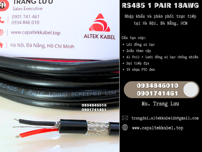 Cáp tín hiệu âm thanh rs485 1 Pair 18 awg Hà Nội, Đà Nẵng, HCM 3