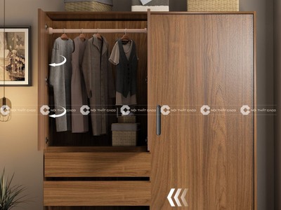 Tủ Quần Áo TAM065 Kết Hợp Kệ Góc Đa Năng 0