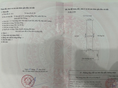 Cần bán đất tái định cư đồng dứa   đằng hải, hải an, hải phòng  trục chính 20m   vị trí tuyến đầu 3