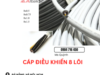 Tổng kho cáp điều khiển Altek Kabel 8x1.0, 8x1.5, 8x0.75 2