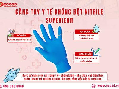  Găng tay y tế không bột Nitrlle SUPERIEUR 0