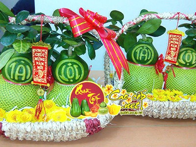 Bưởi Hồ Lô Tài Lộc quà tết cao cấp 2026 5