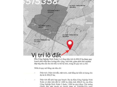 Bán đất 3 mặt tiền dt5 ninh xuân ninh hòa, 2.600m , ngang 65,5m, gần kcn ninh xuân 1,2   becamex, 1
