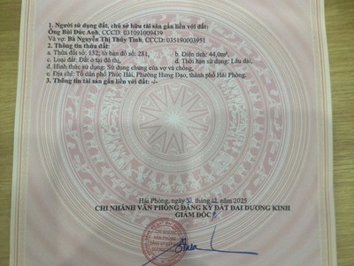 Giá 1,4xx tỷ   lô 44m  ngõ 64 đa phúc dương kinh, ô tô vào tận đất, mặt tiền nở hậu  zalo 0567 222 2