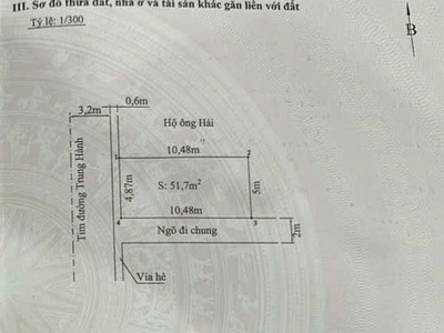 Bán đất mặt đường trung hành - 52m - mặt tiền 4,8m - giá 6.2 tỉ 1