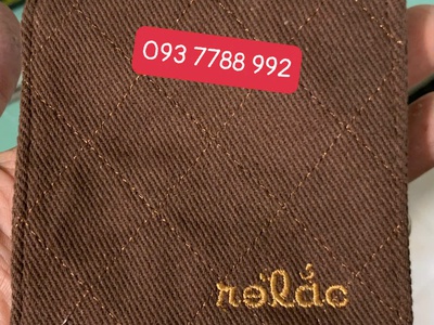 Đế lót ly vải kaki giá rẻ , thêu logo tên quán 7