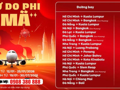 AirAsia tung ưu đãi vé quốc tế từ Việt Nam đầu năm 2026 0