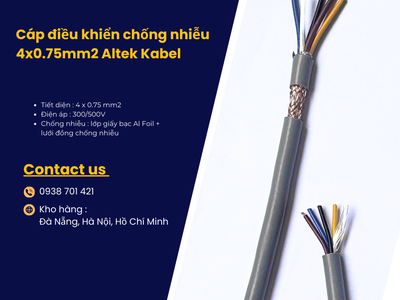 Cáp điều khiển chống nhiễu 4x0.75mm2 giao ngay Đà Nẵng, Quảng Nam, Quảng Ngãi 2