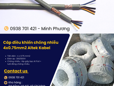 Cáp điều khiển chống nhiễu 4x0.75mm2 giao ngay Đà Nẵng, Quảng Nam, Quảng Ngãi 0