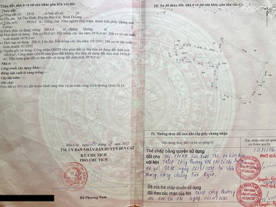 Chính chủ bán 5914m2 đất sản xuất kinh doanh mặt tiền ql13-tân định-bến cát 2