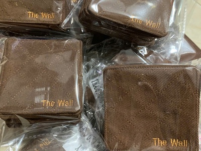 Đế lót ly vải kaki giá rẻ thêu tên quán 2