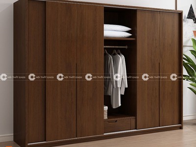 Tủ Quần Áo Cửa Lùa TAM063 Vân Gỗ Sang Trọng 0