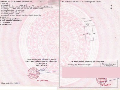  rẻ như cho - chỉ 1,5 tỷ   đất mặt tiền nguyễn du, tân hưng   long an  1