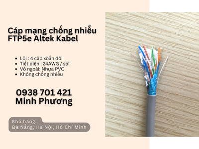 Cáp mạng chống nhiễu FTP5e giao ngay Ninh Thuận, Bình Thuận, Kon Tum 2