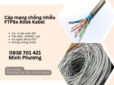 Cáp mạng chống nhiễu FTP5e giao ngay Ninh Thuận, Bình Thuận, Kon Tum 0
