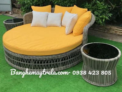 Ghế tròn hồ bơi tắm nắng mây nhựa 2