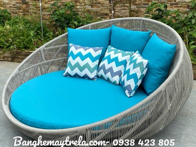 Ghế tròn hồ bơi tắm nắng mây nhựa 4