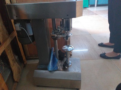 Máy viền mí lon đồ ăn vặt, máy viền mí lon trái cây sấy dẻo, máy viền mí hủ pet 0