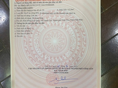 Bán lô góc Vip nhất Đồng cửa quán Thanh Trù, Vĩnh yên, Vĩnh Phúc 2