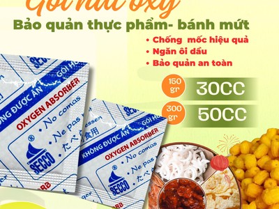 Gói Hút Oxy Secco 30cc 50cc: Hướng Dẫn Sử Dụng Hiệu Quả Cho Thực Phẩm 0