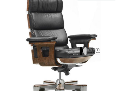 Ghế xoay giám đốc nệm dày ốp gỗ CD7123-P tại HCM 1