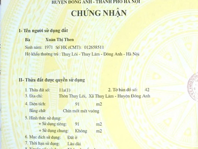 Chính chủ bán đất thụy lôi, thụy lâm, đông anh - cách khu công nghiệp thuỵ lâm khoảng 1km 4