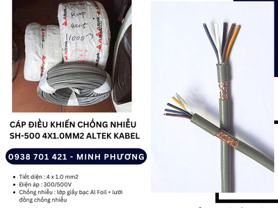 Dây cáp điều khiển chống nhiễu SH-500 4x1.0mm2 Đà Nẵng, Hồ Chí Minh, Hà Nội 0