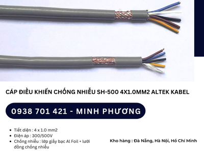 Dây cáp điều khiển chống nhiễu SH-500 4x1.0mm2 Đà Nẵng, Hồ Chí Minh, Hà Nội 2