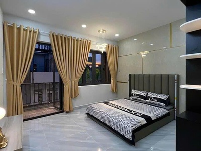 Nhà mới đường 8m - phan huy ích gò vấp - tặng full nội thất - ngang 4.5mx14m - 5tầng - giá nhĩnh 10 4