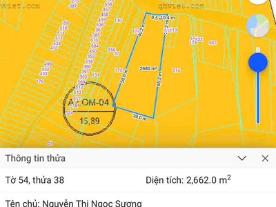 Chủ bán 2662mv  18x91 nở hâu 38m 75tc đất tặng nhà 200m2, 2
