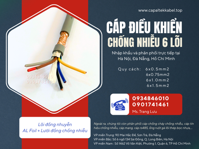 Cáp điều khiển 6x0.5, 6x0.75, 6x1.0, 6x1.5 SH-500 Altek Kabel 1